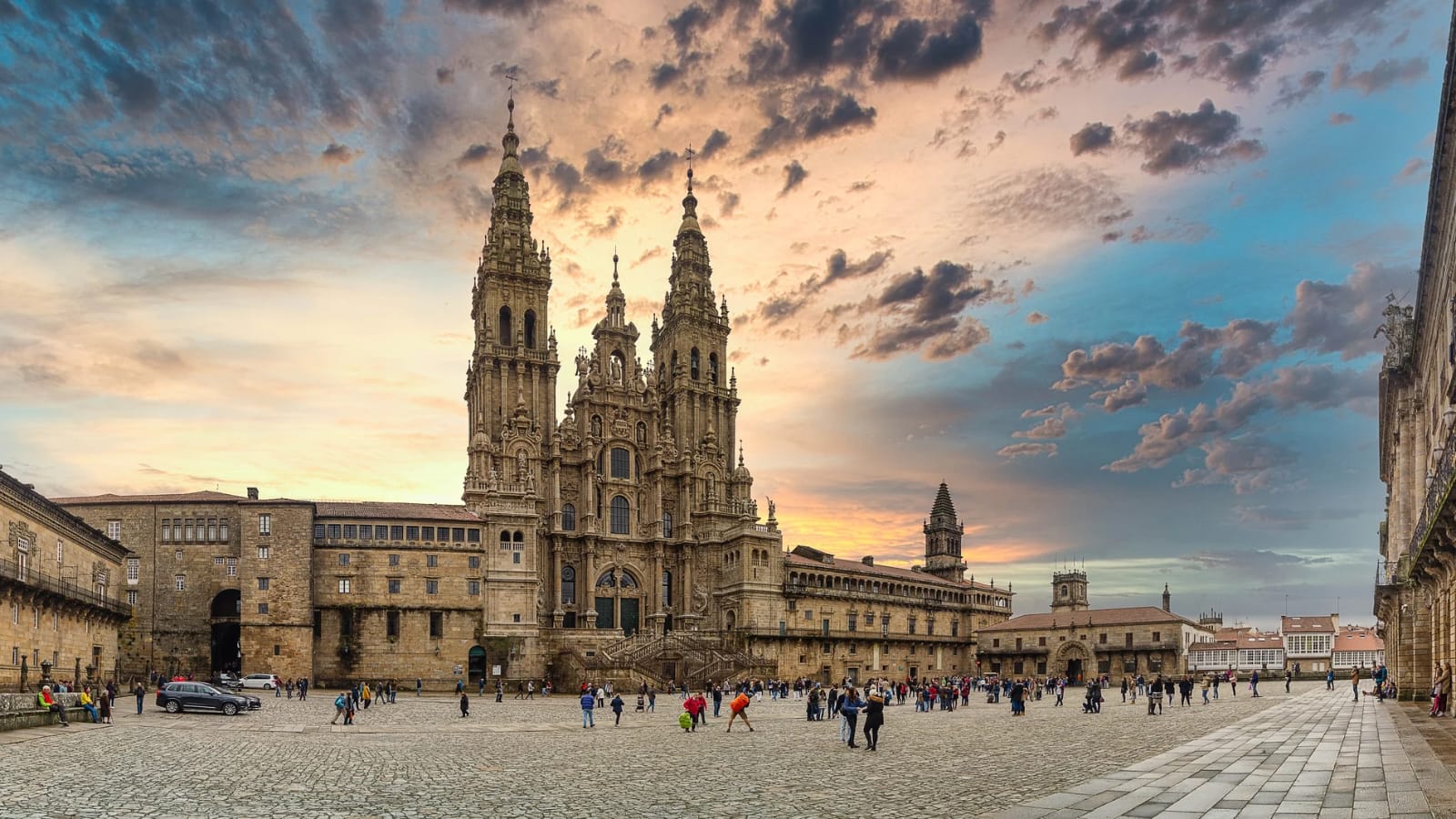 Catedral de Santiago de Compostela al atardecer